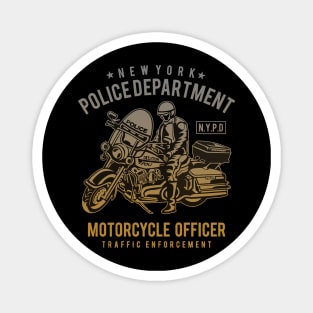 Motorcycle, new york police department Magnet